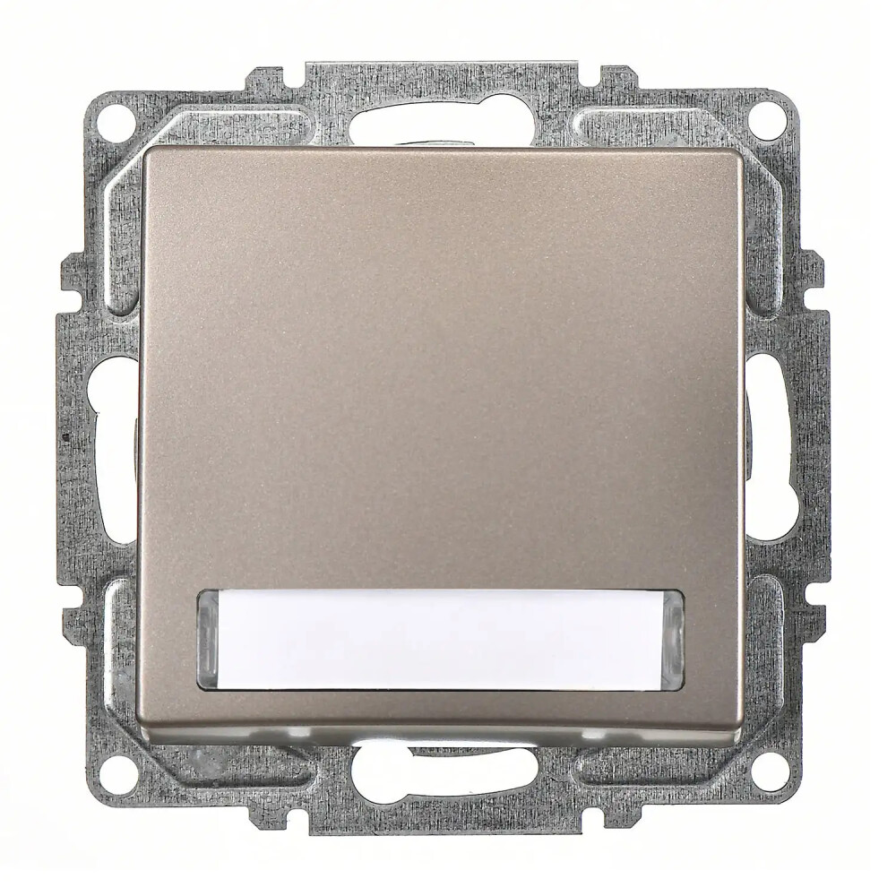 Visage Işıklı Etiketli Zil Butonu, 12V, Mocha (Mekanizma + Tuş/Kapak) - Günsan Elektrik