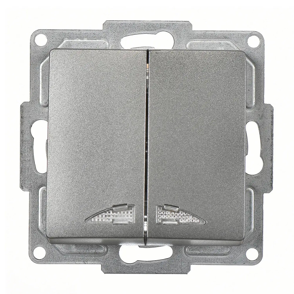 Visage Işıklı Komütatör, Füme (Mekanizma + Tuş/Kapak) - Günsan Elektrik