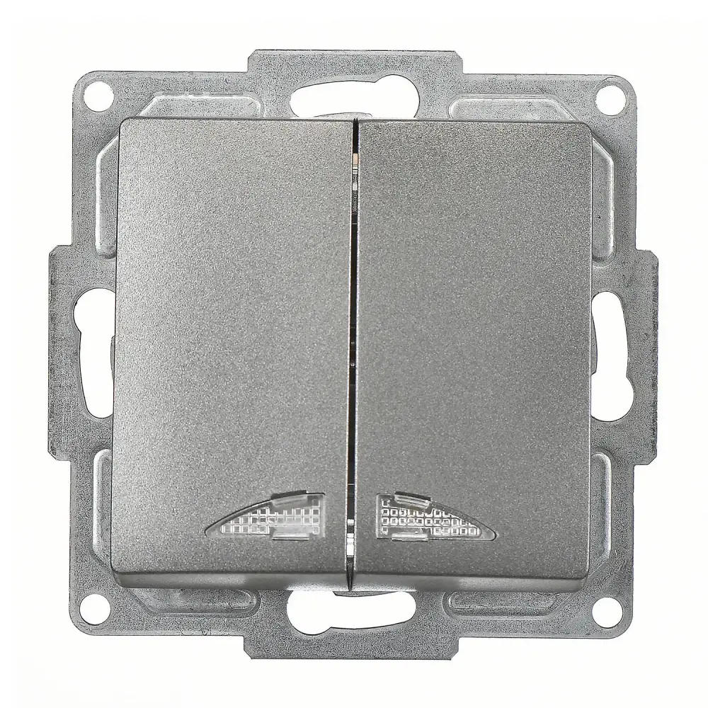 Visage Işıklı Komütatör, Füme (Mekanizma + Tuş/Kapak) - 1