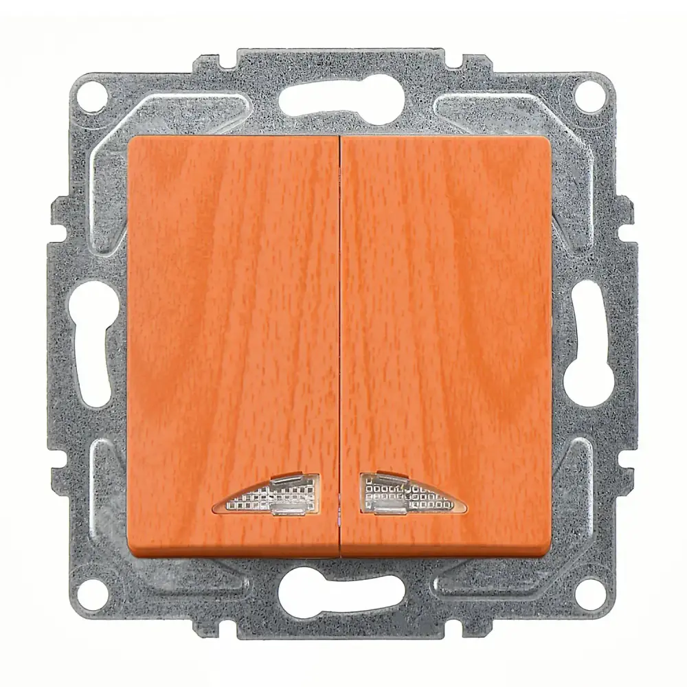 Visage Işıklı Komütatör, Meşe (Mekanizma + Tuş/Kapak) - 1