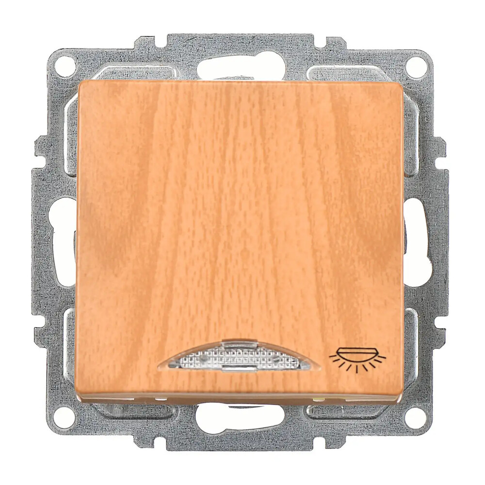 Visage Işıklı Liht, Akçaağaç (Mekanizma + Tuş/Kapak) - Günsan Elektrik