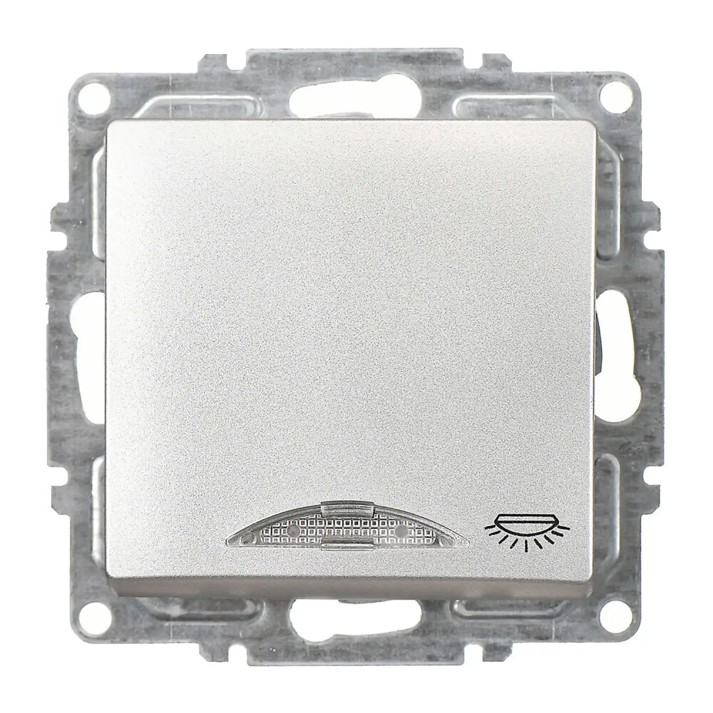 Visage Işıklı Liht, Gümüş (Mekanizma + Tuş/Kapak) - Günsan Elektrik