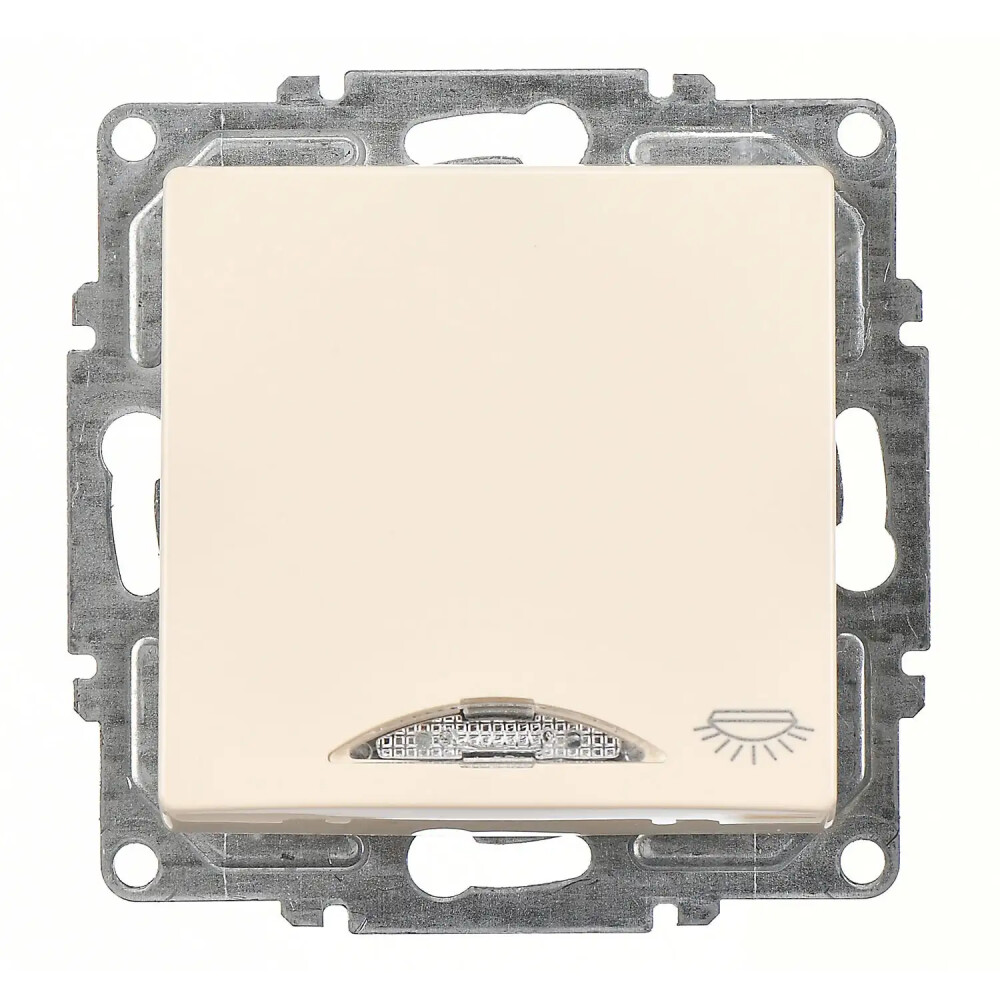 Visage Işıklı Liht (klipsli), Krem (Mekanizma + Tuş/Kapak) - Günsan Elektrik