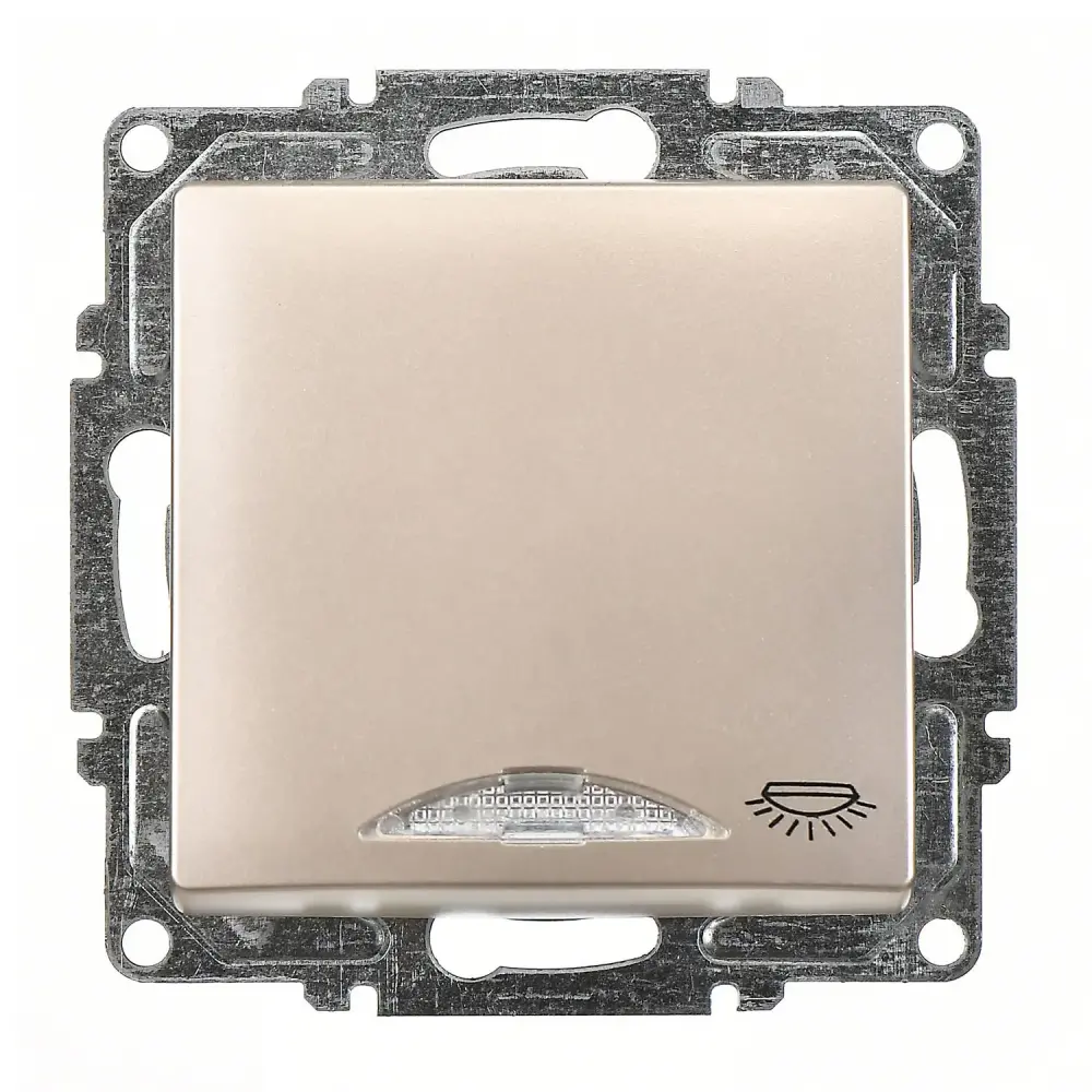 Visage Işıklı Liht (klipsli), Metalik Bej (Mekanizma + Tuş/Kapak) 