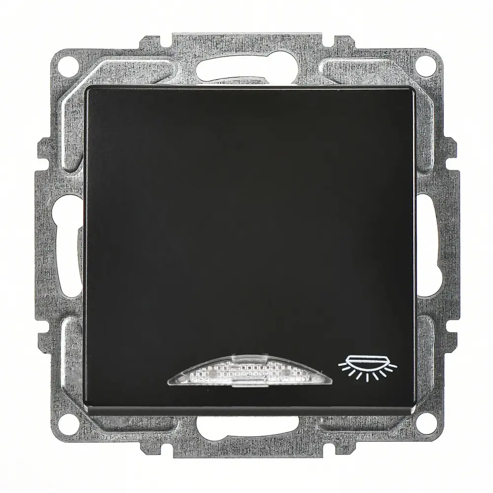 Visage Işıklı Liht, Metalik Siyah (Mekanizma + Tuş/Kapak) 