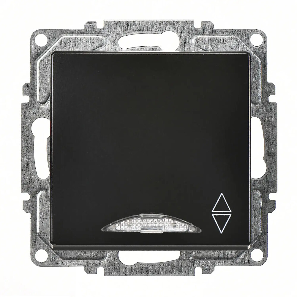 Visage Işıklı Vavien (klipsli), Metalik Siyah (Mekanizma + Tuş/Kapak) - Günsan Elektrik