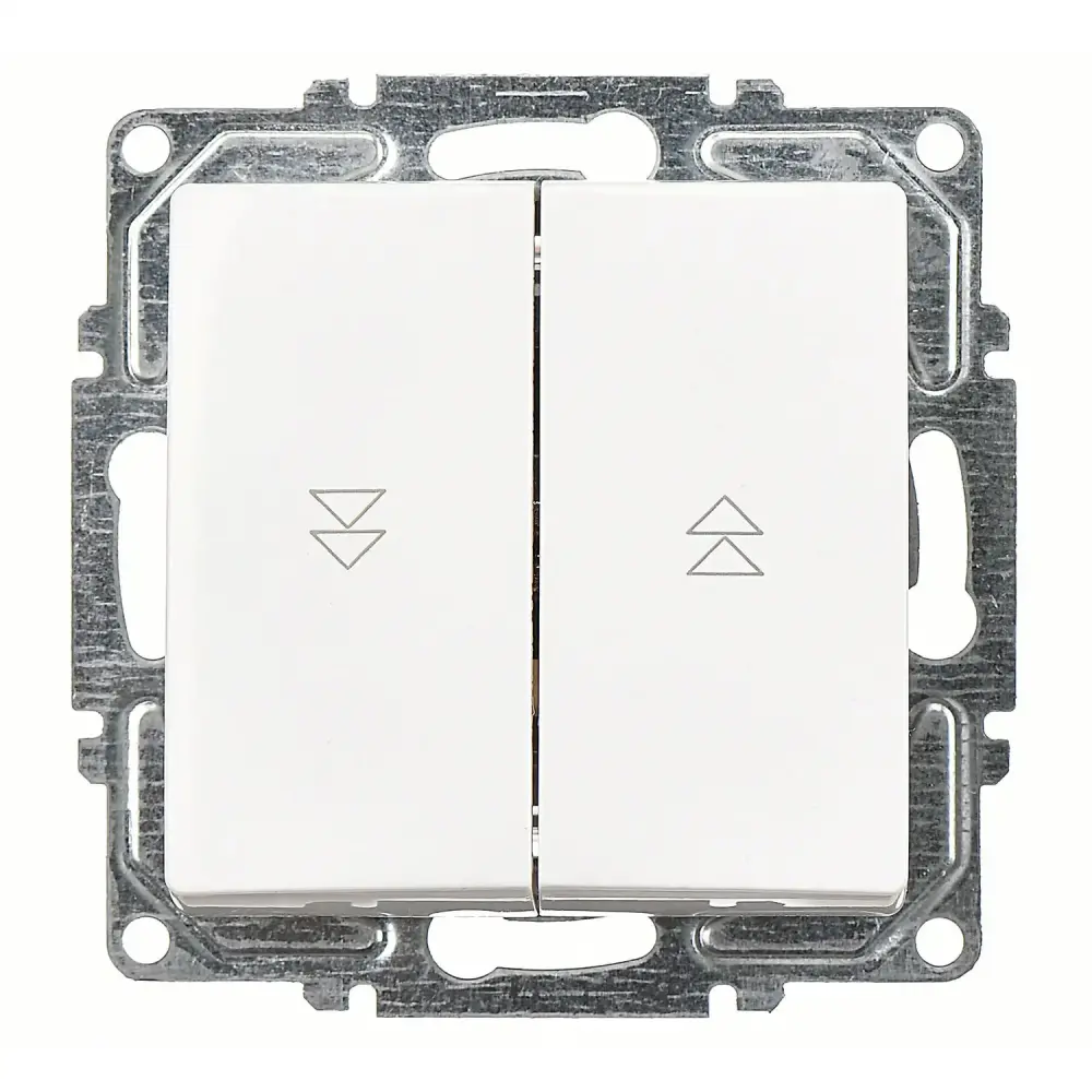 Visage Jaluzi Kumanda Anahtarı (İki Düğmeli), Beyaz (Mekanizma + Tuş/Kapak) - 1