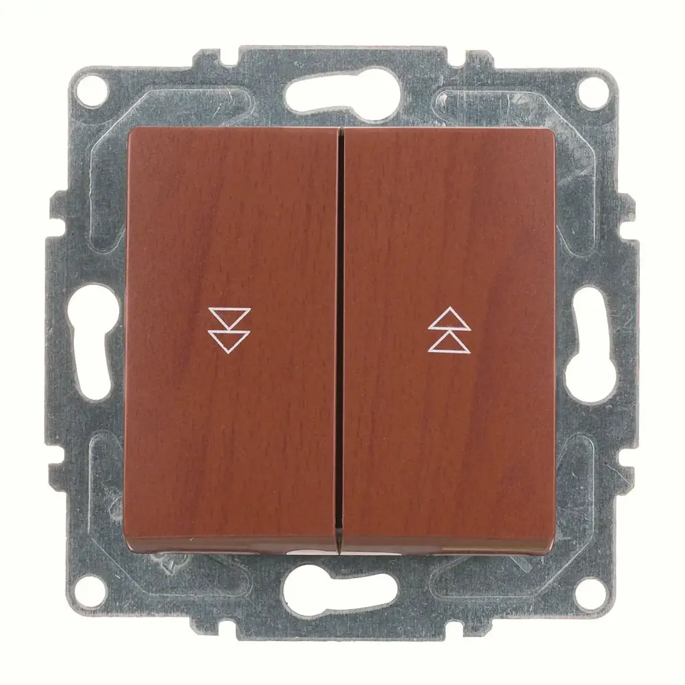 Visage Jaluzi Kumanda Anahtarı (İki Düğmeli), Ceviz (Mekanizma + Tuş/Kapak) - 1