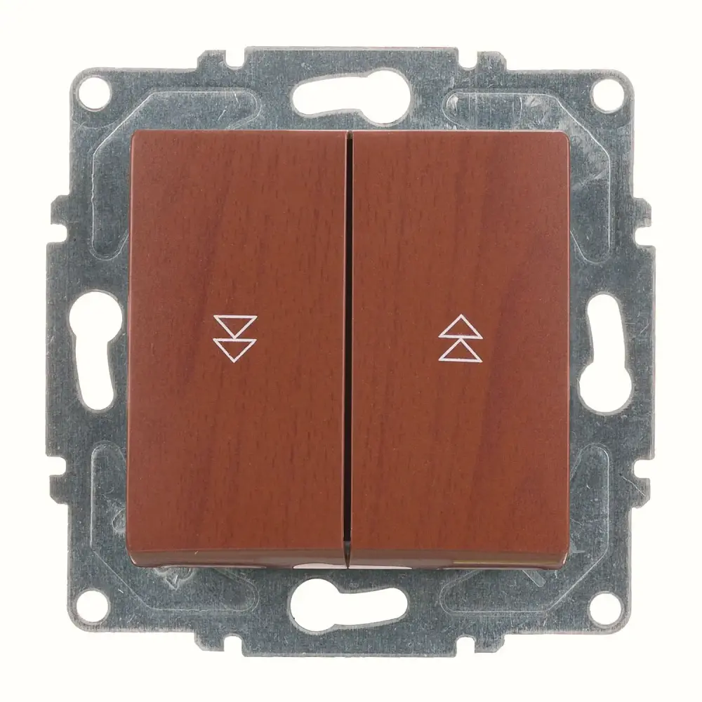 Visage Jaluzi Kumanda Anahtarı (İki Düğmeli) (klipsli), Ceviz (Mekanizma + Tuş/Kapak) - 1