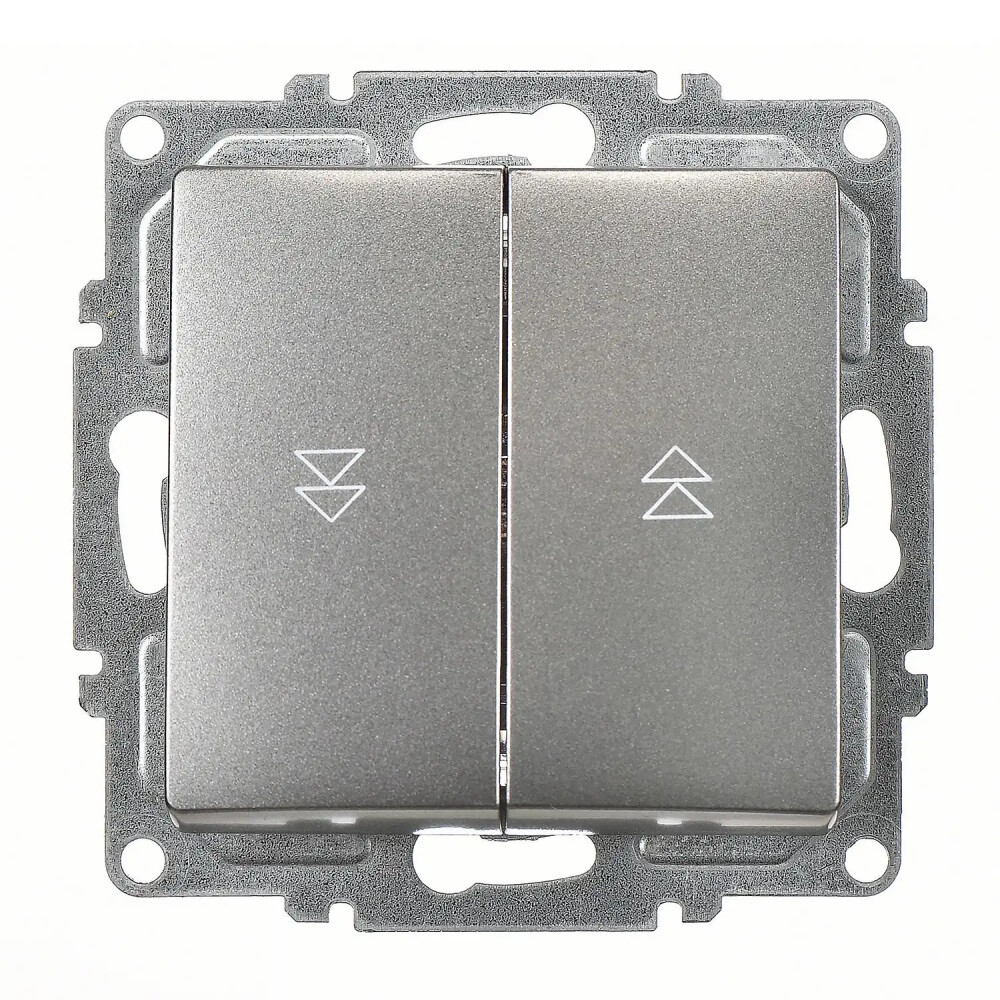 Visage Jaluzi Kumanda Anahtarı (İki Düğmeli) (klipsli), Füme (Mekanizma + Tuş/Kapak) - Günsan Elektrik