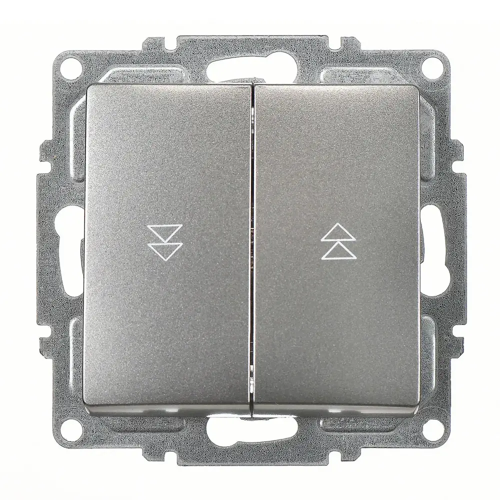 Visage Jaluzi Kumanda Anahtarı (İki Düğmeli) (klipsli), Füme (Mekanizma + Tuş/Kapak) - 1