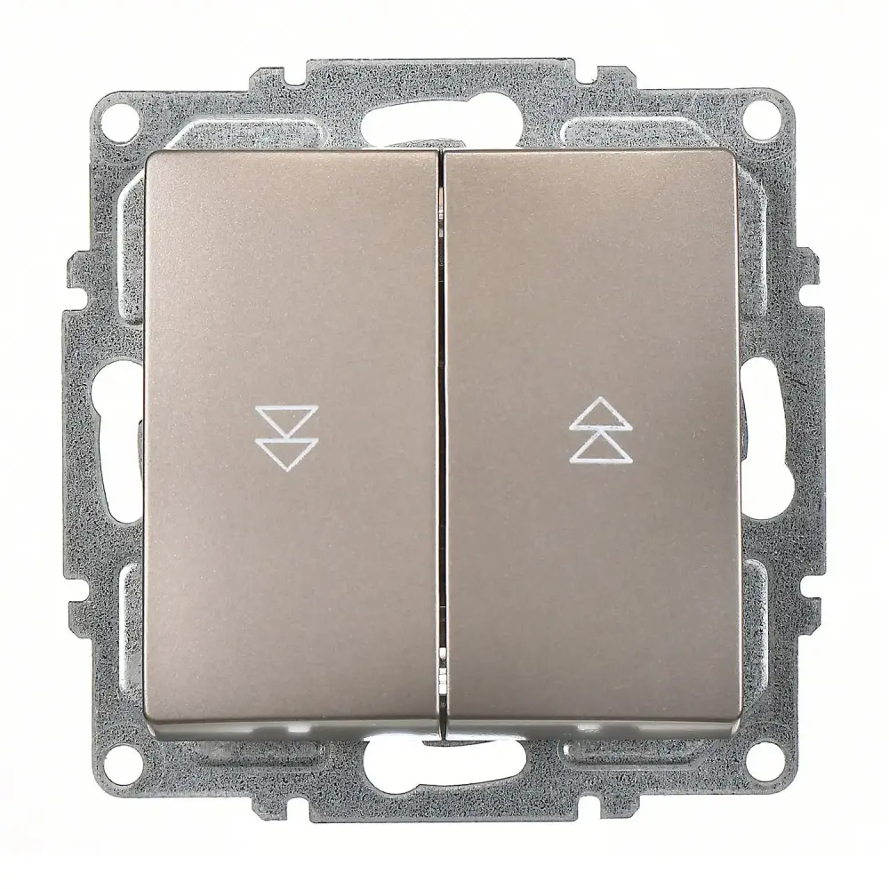 Visage Jaluzi Kumanda Anahtarı (İki Düğmeli), Mocha (Mekanizma + Tuş/Kapak) 