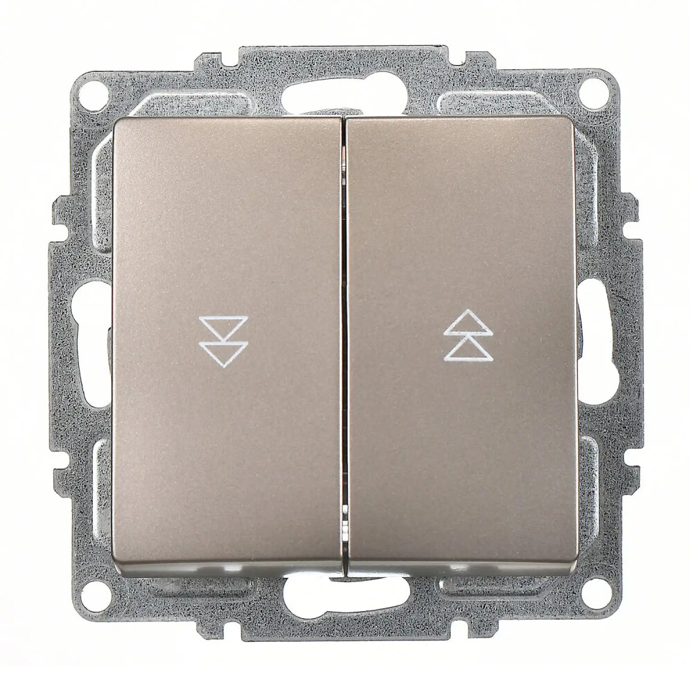 Visage Jaluzi Kumanda Anahtarı (İki Düğmeli), Mocha (Mekanizma + Tuş/Kapak) - Günsan Elektrik