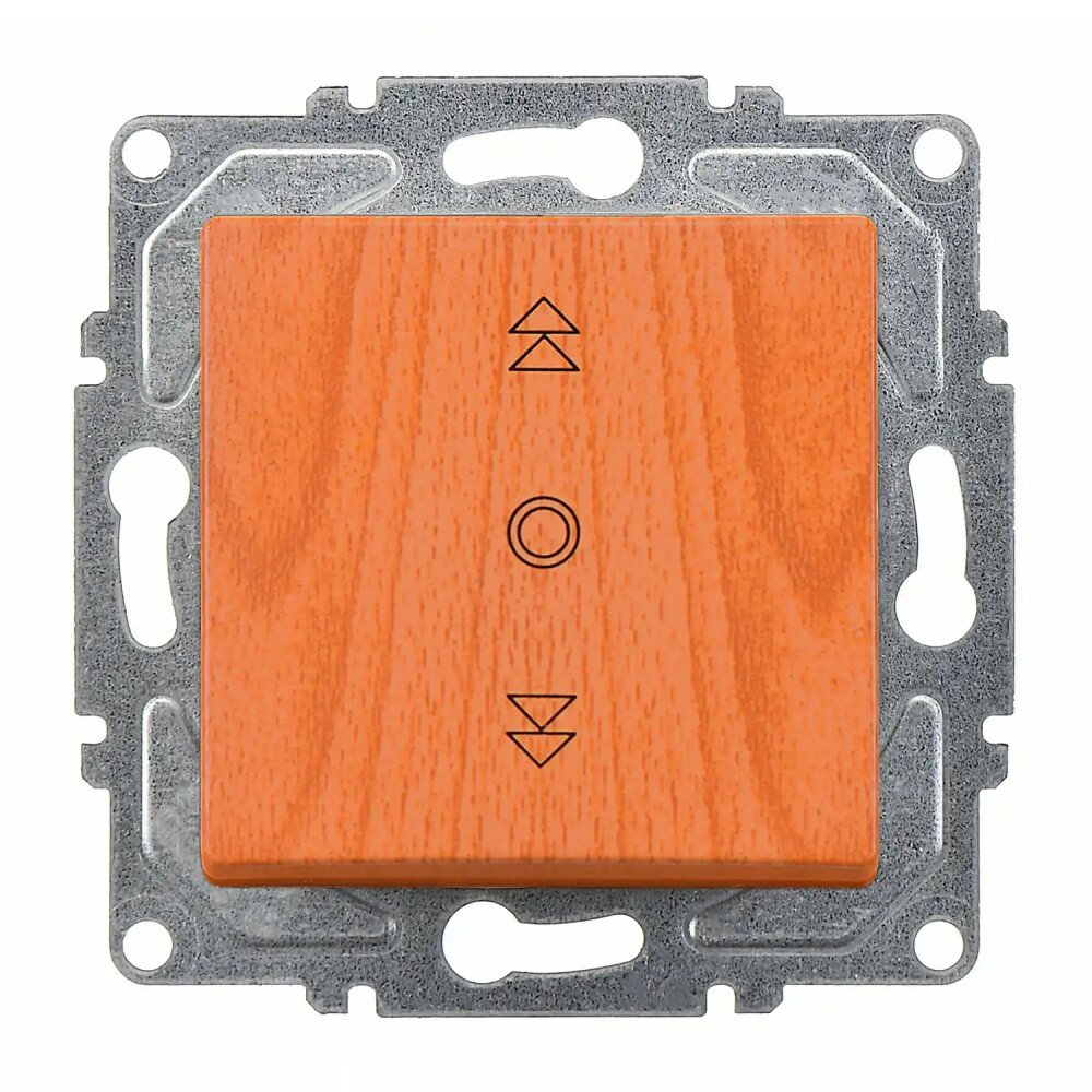 Visage Jaluzi Kumanda Anahtarı (Tek Düğmeli), Meşe (Mekanizma + Tuş/Kapak) - Günsan Elektrik