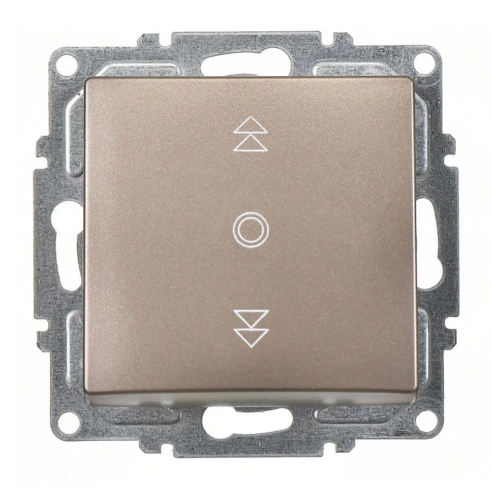 Visage Jaluzi Kumanda Anahtarı (Tek Düğmeli), Mocha (Mekanizma + Tuş/Kapak) - Günsan Elektrik