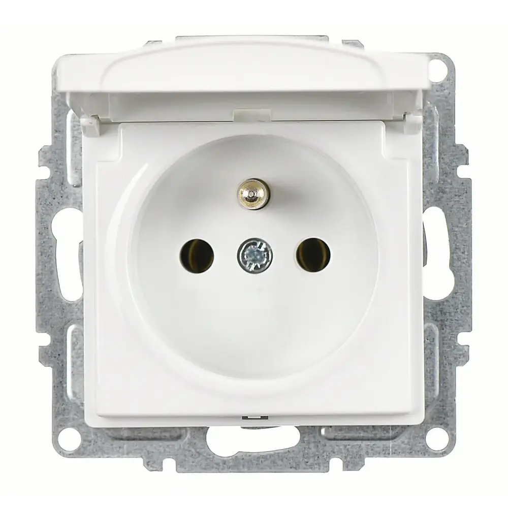 Visage Kapaklı UPS Priz, Beyaz (Mekanizma + Tuş/Kapak) - 1