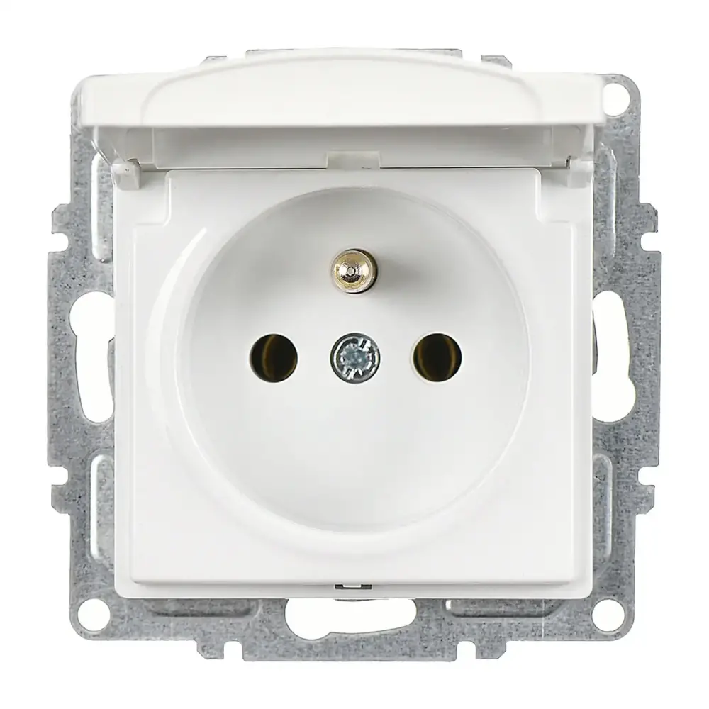 Visage Kapaklı UPS Priz (klipsli), Beyaz (Mekanizma + Tuş/Kapak) - 1