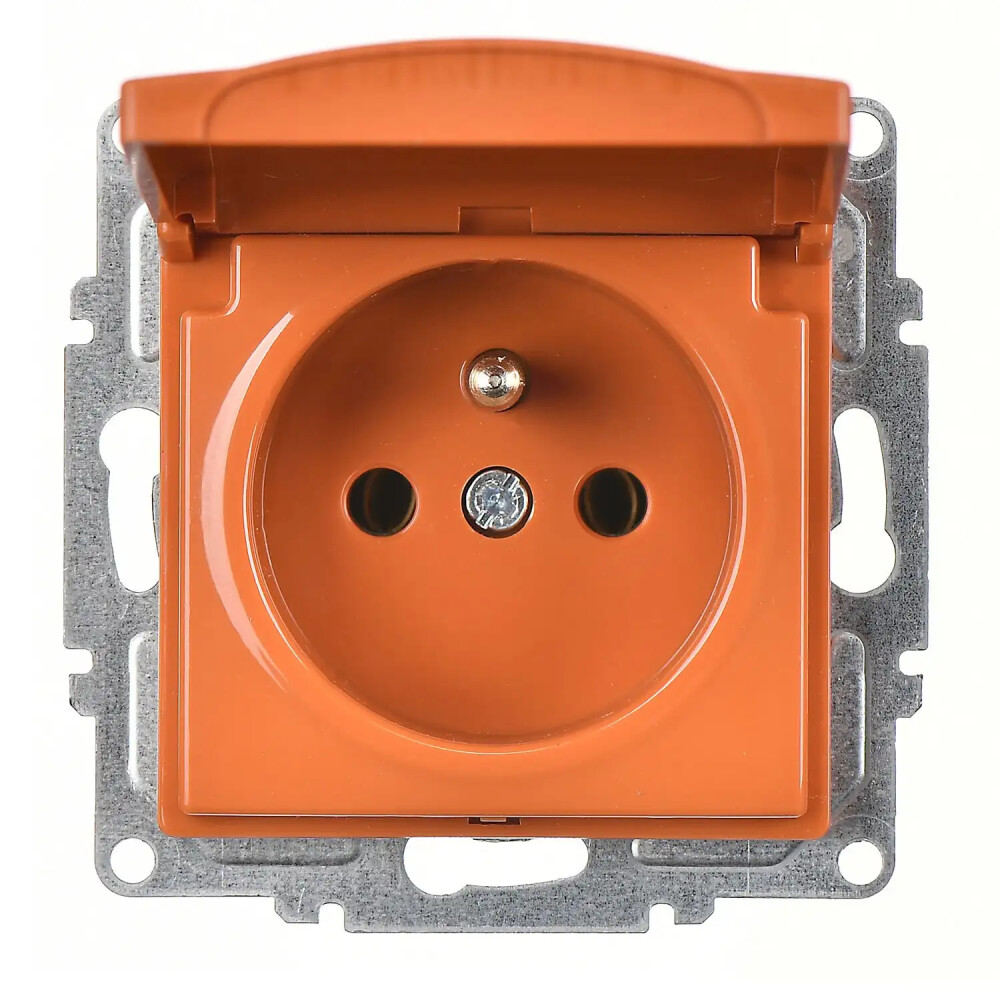 Visage Kapaklı UPS Priz (klipsli), Meşe (Mekanizma + Tuş/Kapak) - Günsan Elektrik