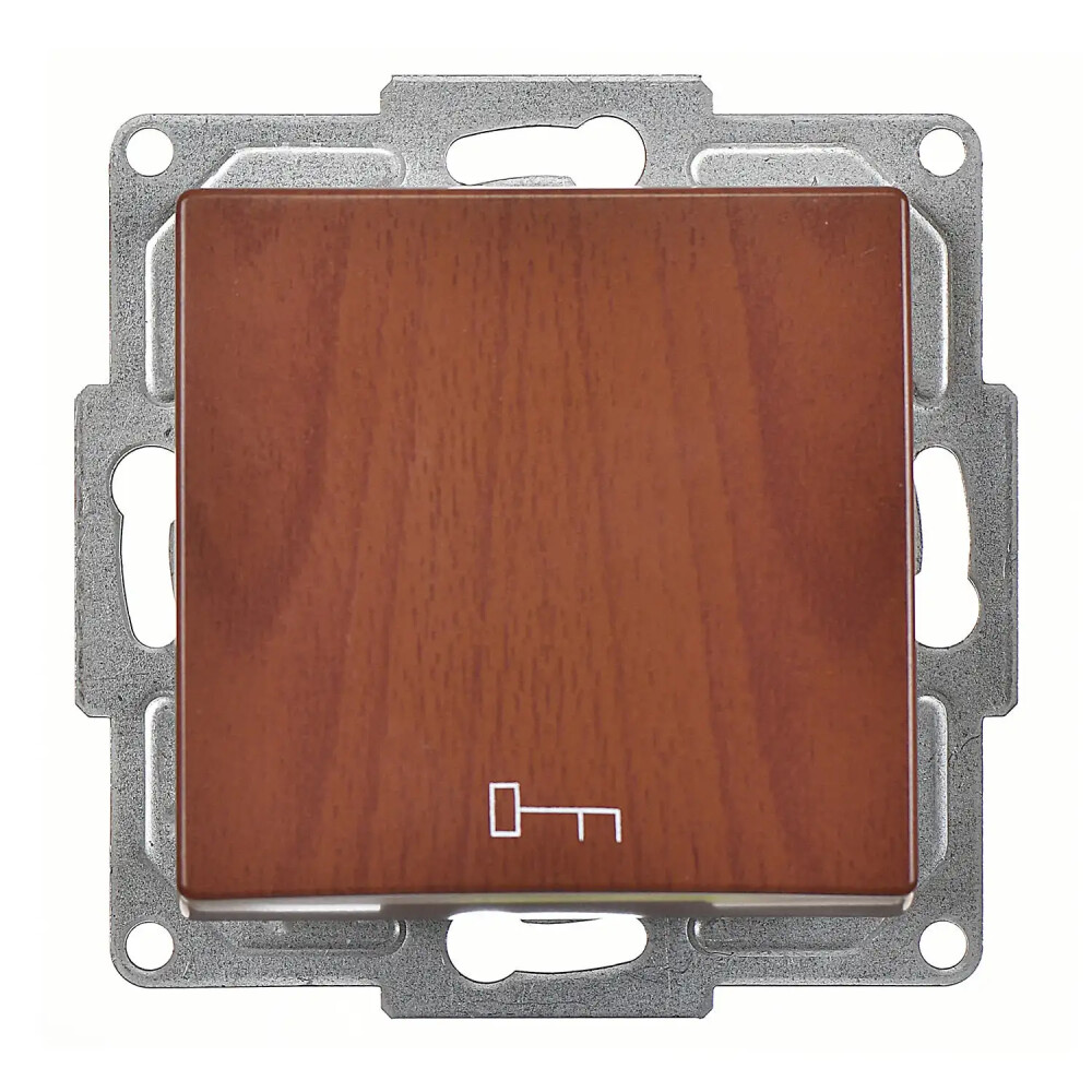 Visage Kapı Otomatiği (klipsli), Ceviz (Mekanizma + Tuş/Kapak) - Günsan Elektrik