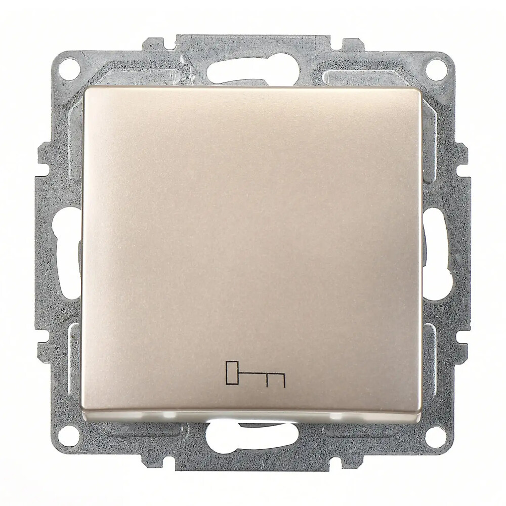 Visage Kapı Otomatiği (klipsli), Metalik Bej (Mekanizma + Tuş/Kapak) - Günsan Elektrik