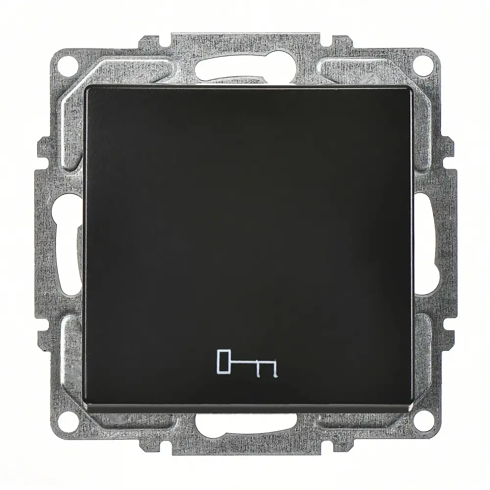 Visage Kapı Otomatiği (klipsli), Metalik Siyah (Mekanizma + Tuş/Kapak) 