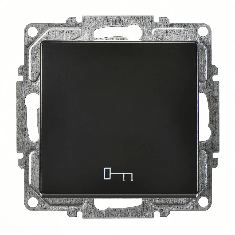 Push Button with Key Symbol, M.Black - Günsan Elektrik