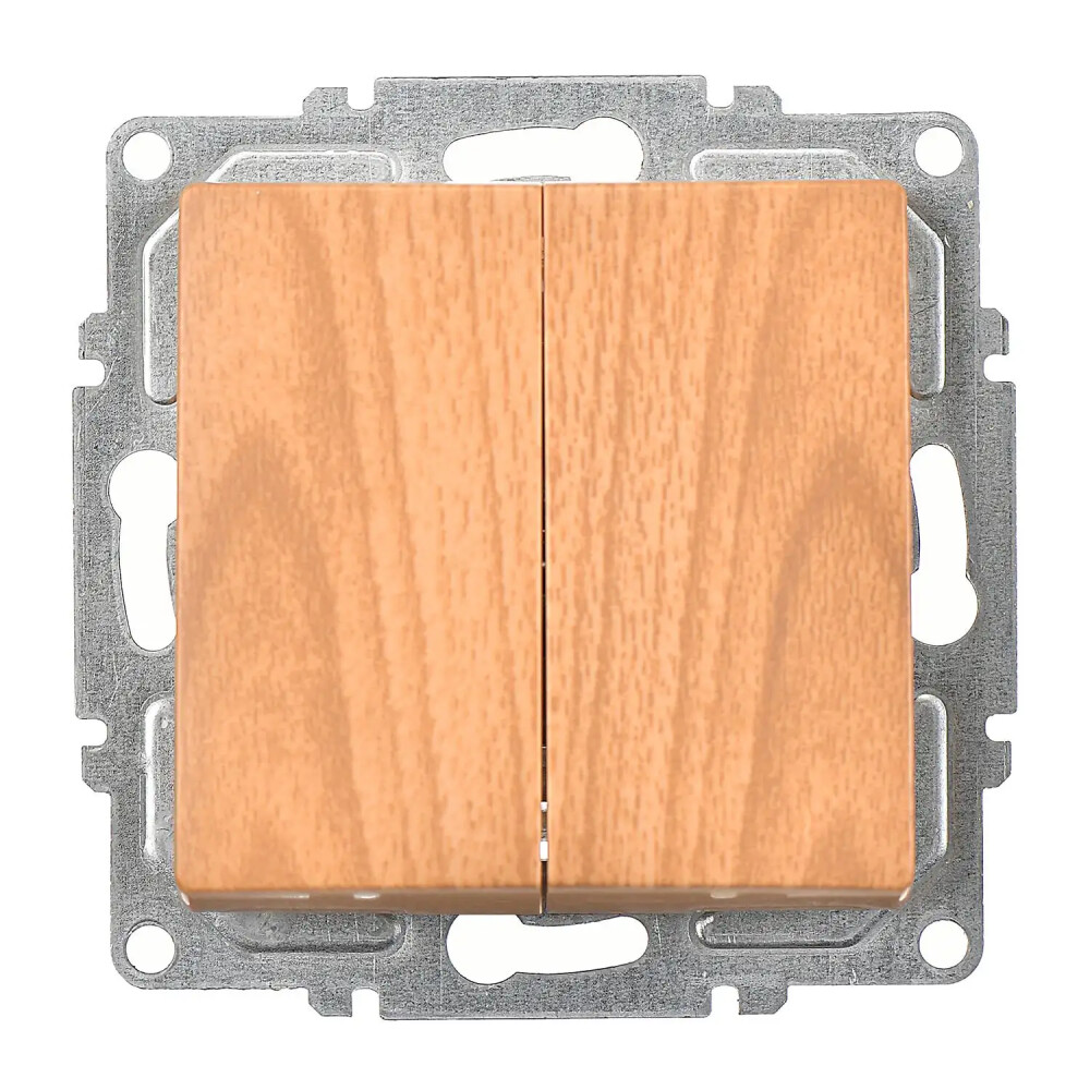 2 Gang Switch, Maple - Günsan Elektrik