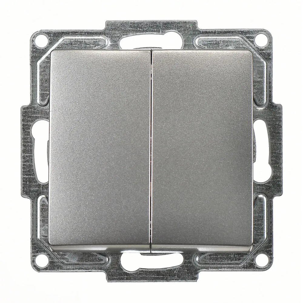 2 Gang Switch, Smoked Gray - Günsan Elektrik