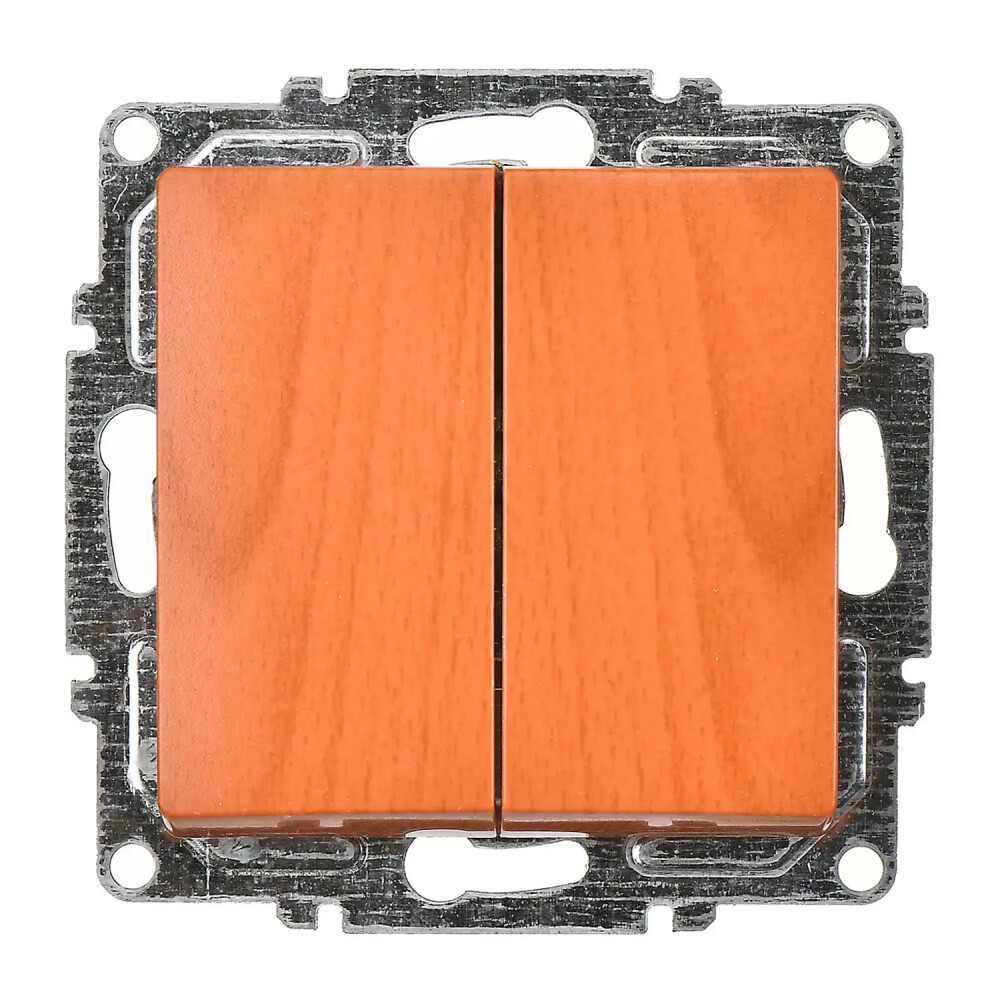 Visage Komütatör (klipsli), Meşe (Mekanizma + Tuş/Kapak) - Günsan Elektrik