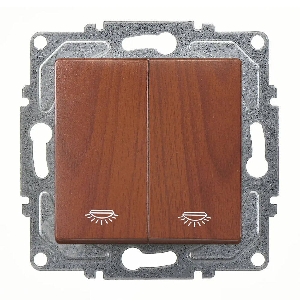 Visage Komütatör Liht, Ceviz (Mekanizma + Tuş/Kapak) - Günsan