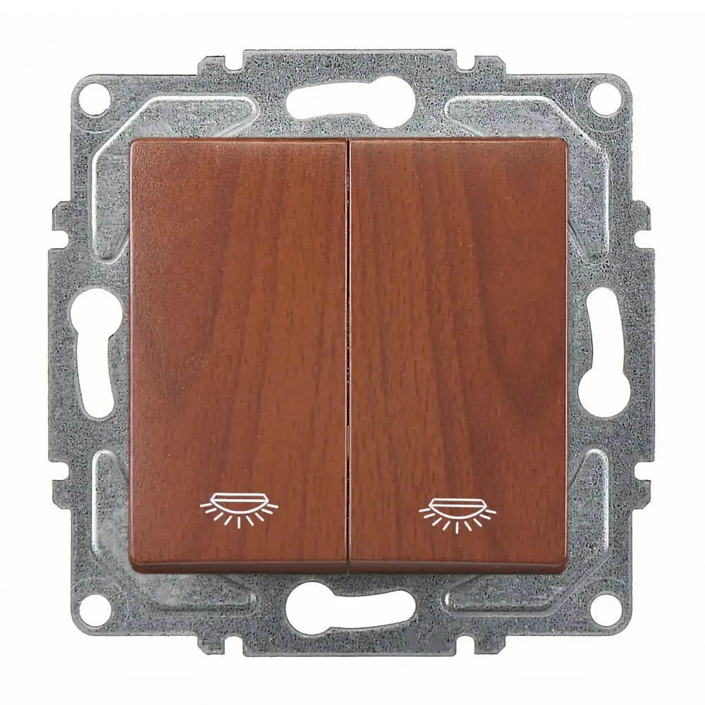 Visage Komütatör Liht, Ceviz (Mekanizma + Tuş/Kapak) - 1