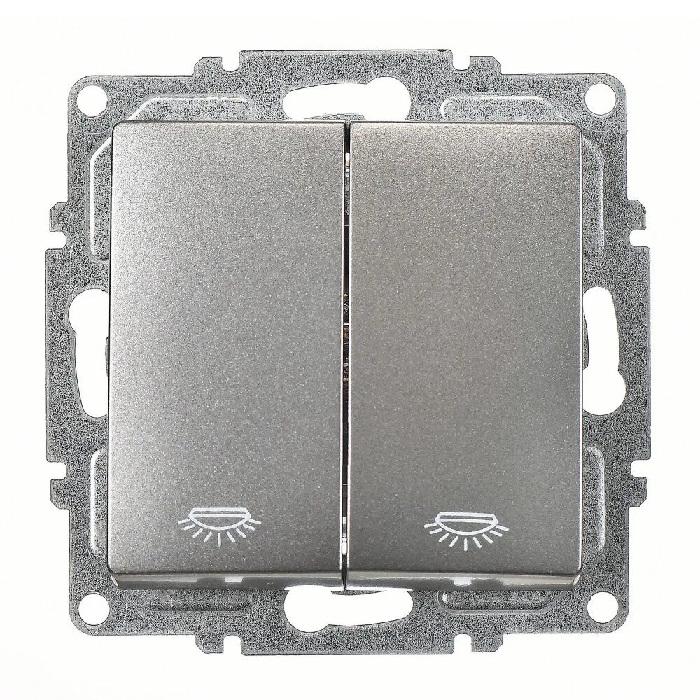 Visage Komütatör Liht, Füme (Mekanizma + Tuş/Kapak) - Günsan