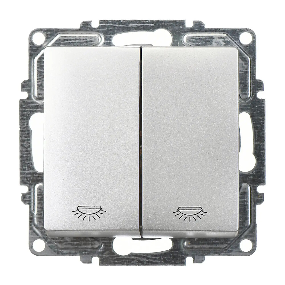 Visage Komütatör Liht, Gümüş (Mekanizma + Tuş/Kapak) - Günsan Elektrik