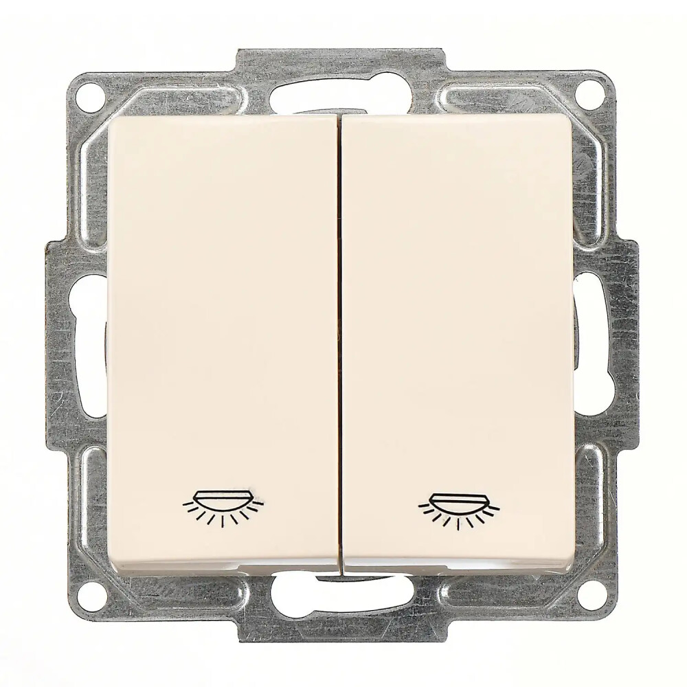 Visage Komütatör Liht, Krem (Mekanizma + Tuş/Kapak) - Günsan Elektrik