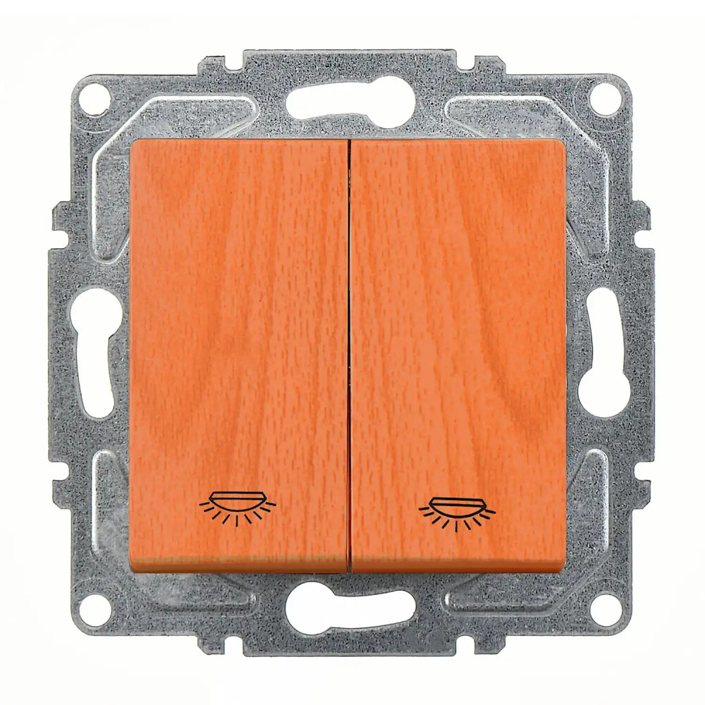 Visage Komütatör Liht, Meşe (Mekanizma + Tuş/Kapak) - Günsan Elektrik