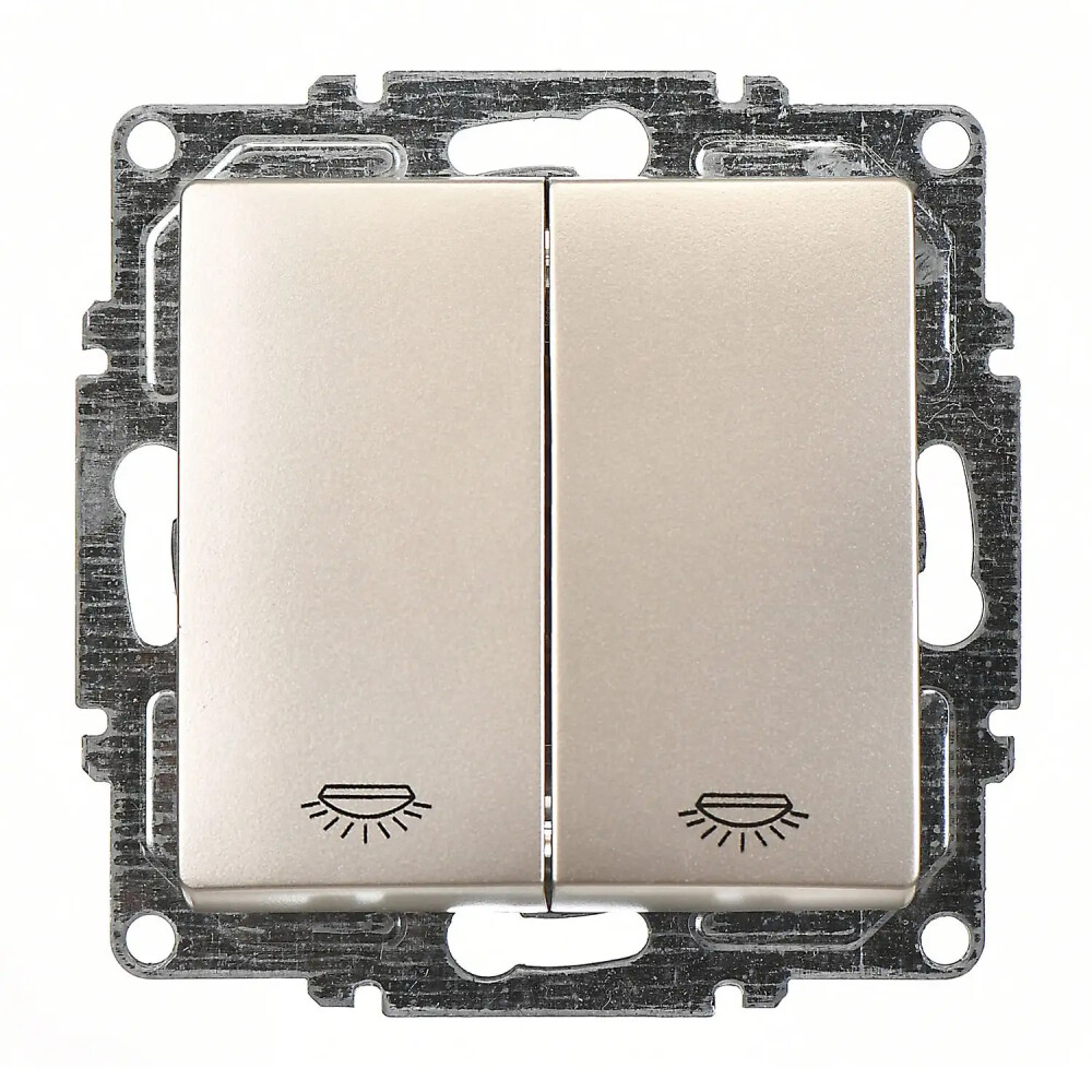 Visage Komütatör Liht, Metalik Bej (Mekanizma + Tuş/Kapak) - Günsan Elektrik