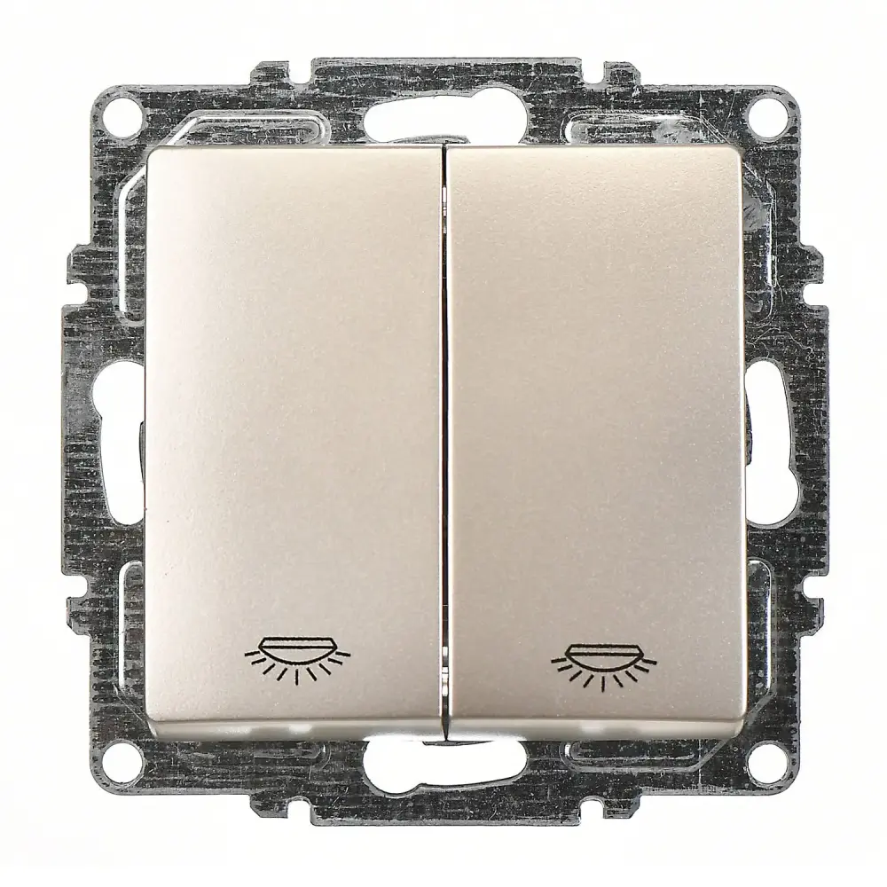 Visage Komütatör Liht, Metalik Bej (Mekanizma + Tuş/Kapak) - 1