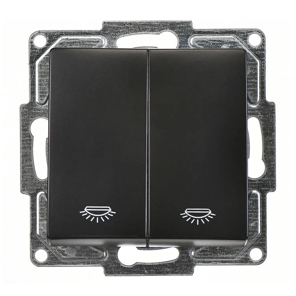 Visage Komütatör Liht, Metalik Siyah (Mekanizma + Tuş/Kapak) - Günsan