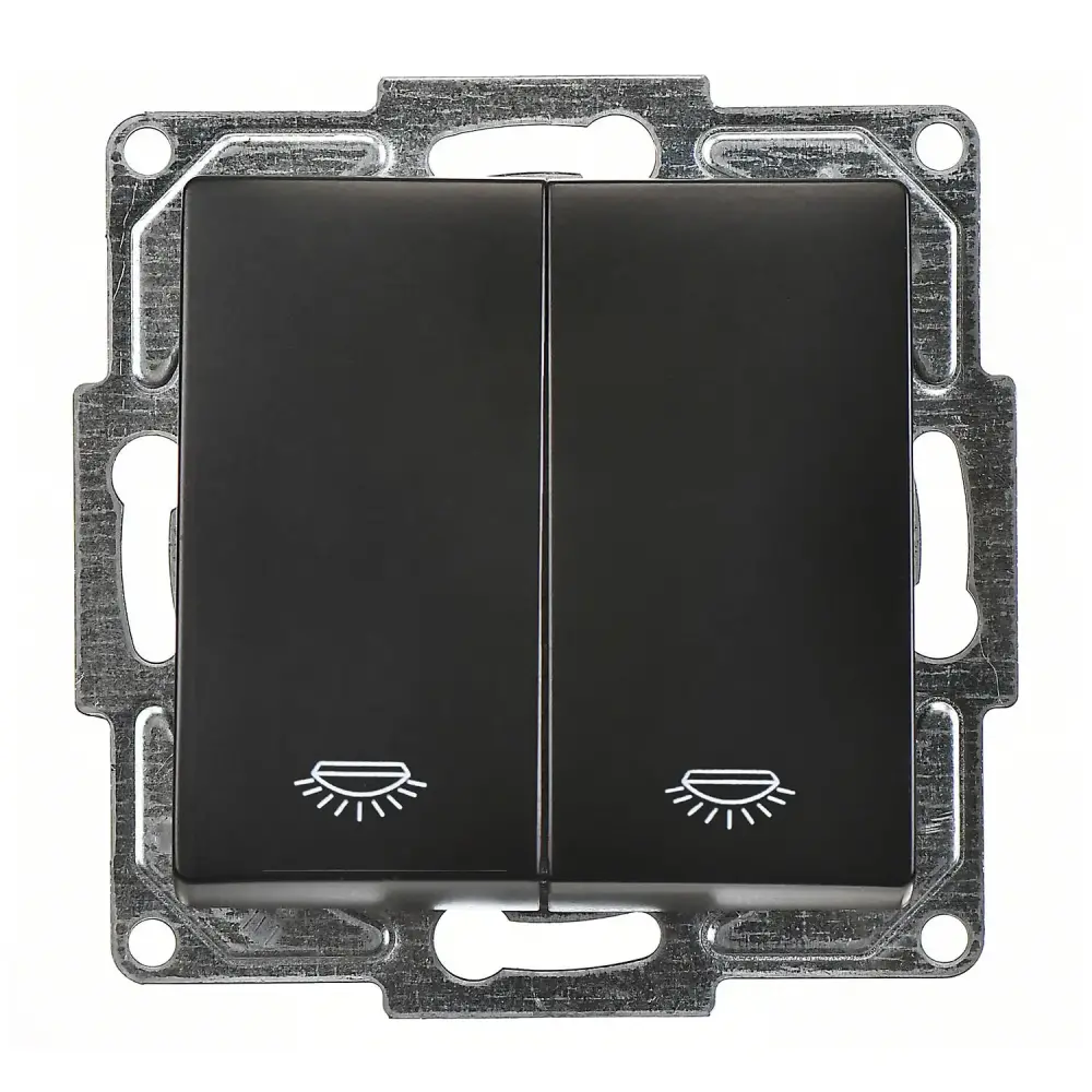 Visage Komütatör Liht, Metalik Siyah (Mekanizma + Tuş/Kapak) - 1