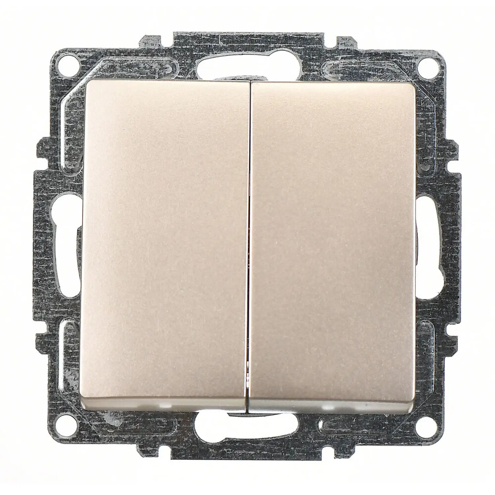 Visage Komütatör, Metalik Bej (Mekanizma + Tuş/Kapak) - Günsan Elektrik