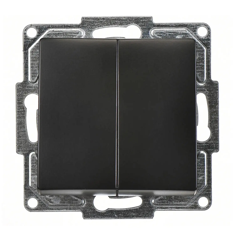 2 Gang Switch, M.Black - Günsan Elektrik