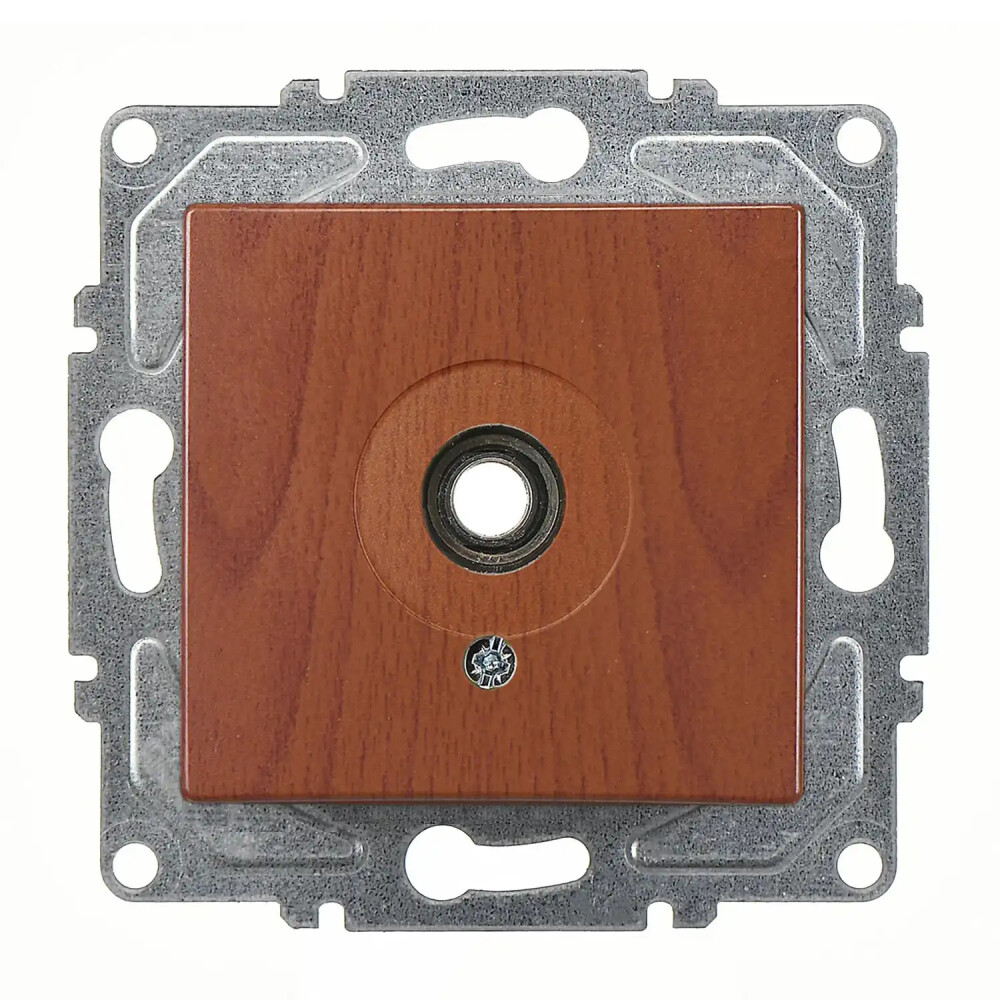 Visage Mikrofon Prizi, Ceviz (Mekanizma + Tuş/Kapak) - Günsan Elektrik