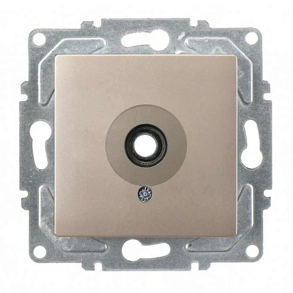 Visage Mikrofon Prizi, Metalik Bej (Mekanizma + Tuş/Kapak) - Günsan Elektrik