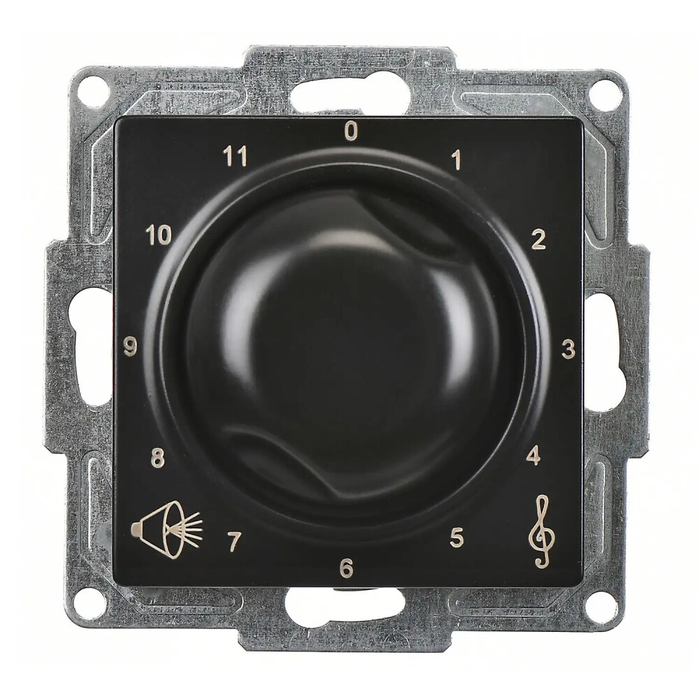 Visage Müzik Yayın Anahtarı, Metalik Siyah (Mekanizma + Tuş/Kapak) - Günsan Elektrik