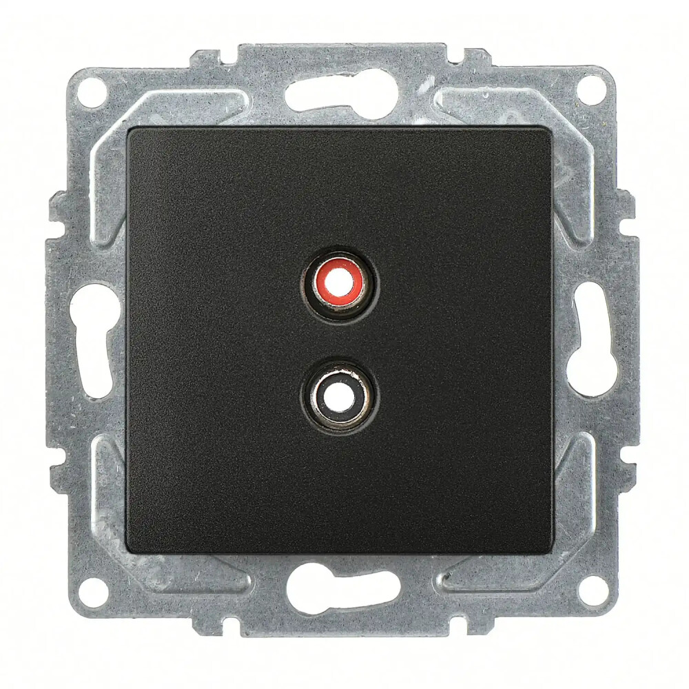 Visage Müzik Yayın Prizi, Metalik Siyah (Mekanizma + Tuş/Kapak) - Günsan Elektrik