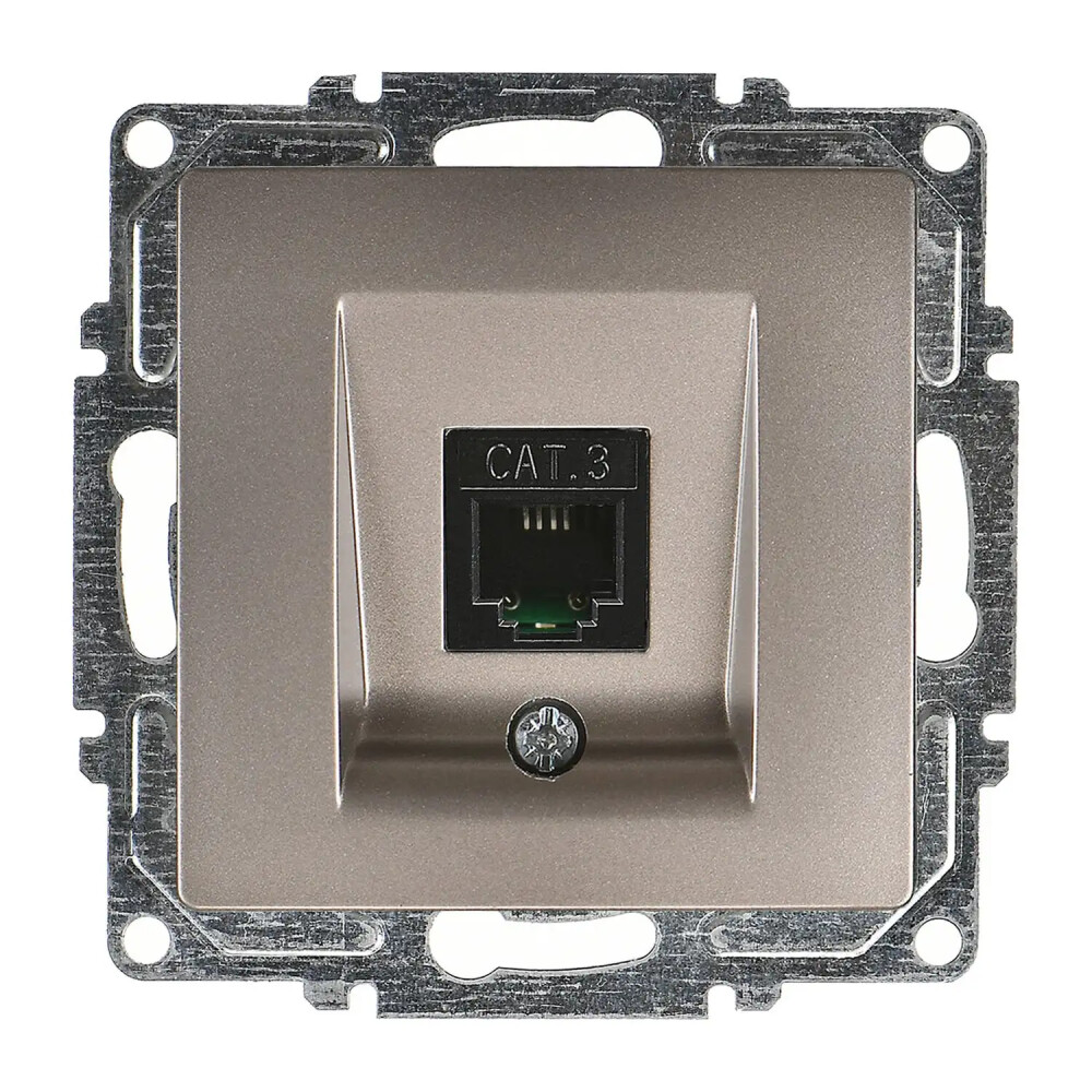 Visage Nümeris Telefon Prizi (Cat3), Mocha (Mekanizma + Tuş/Kapak) - Günsan Elektrik