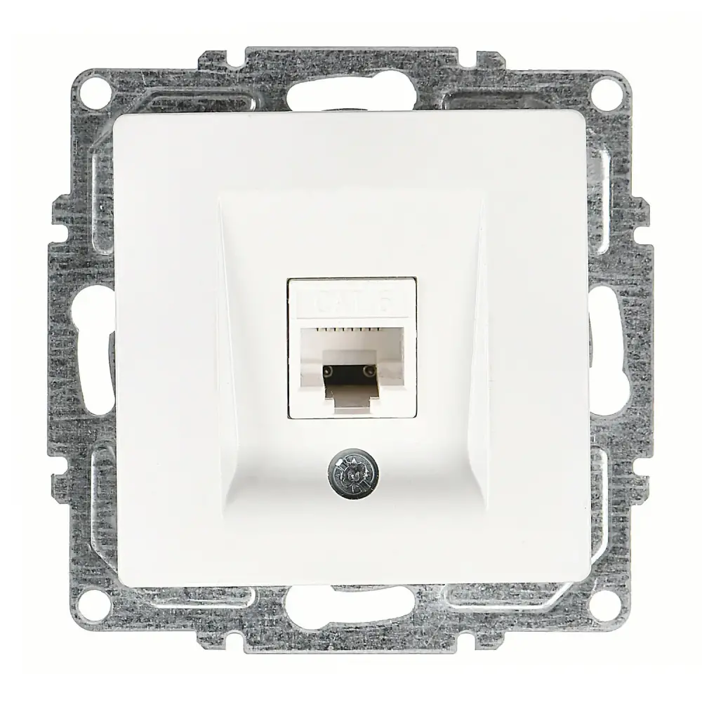 Visage Tekli Data Prizi (RJ45 Cat6), Beyaz (Mekanizma + Tuş/Kapak) - 1