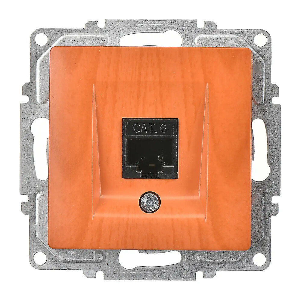 Visage Tekli Data Prizi (RJ45 Cat6), Meşe (Mekanizma + Tuş/Kapak) - Günsan Elektrik