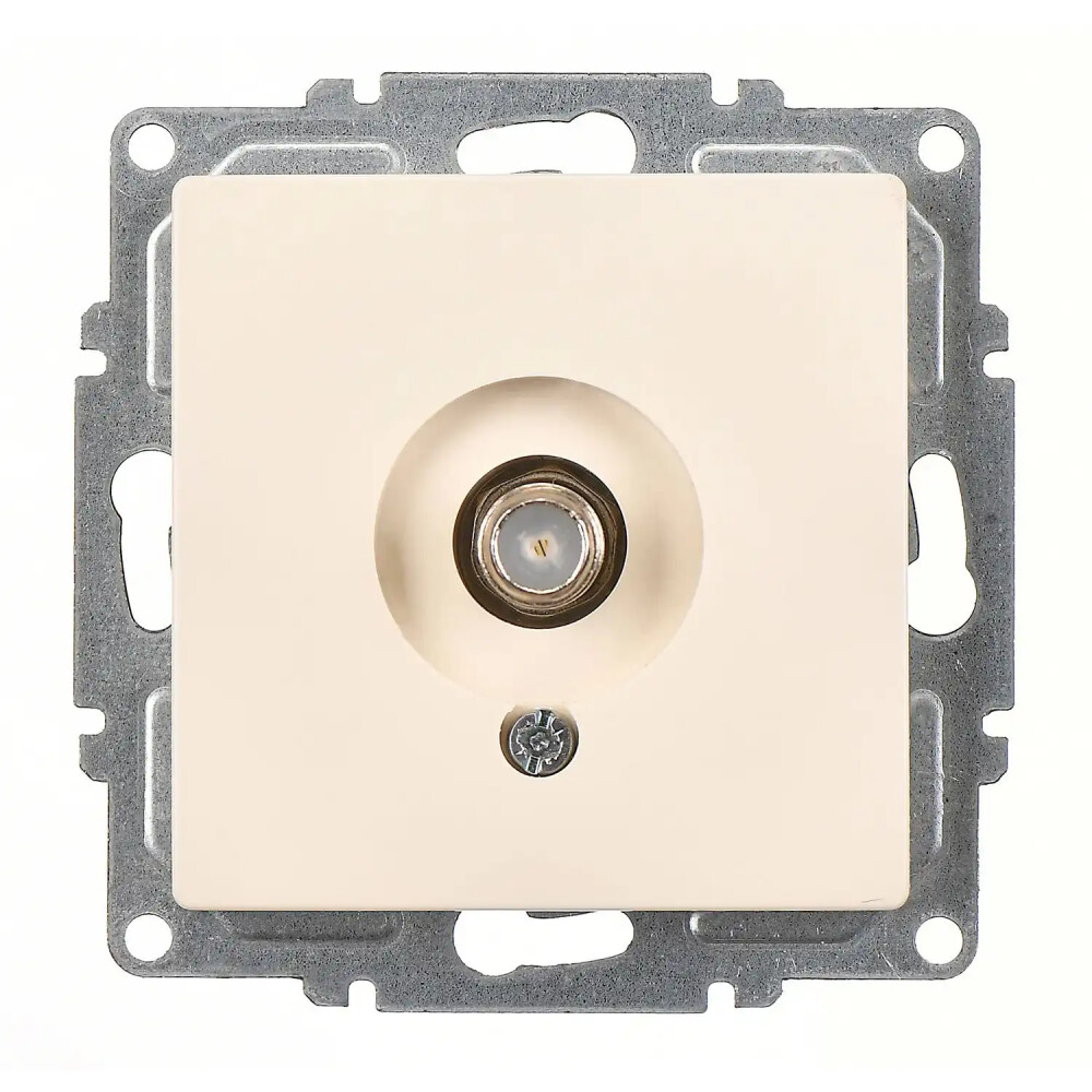 Visage Tekli Uydu Prizi Eko, Krem (Mekanizma + Tuş/Kapak) - Günsan Elektrik