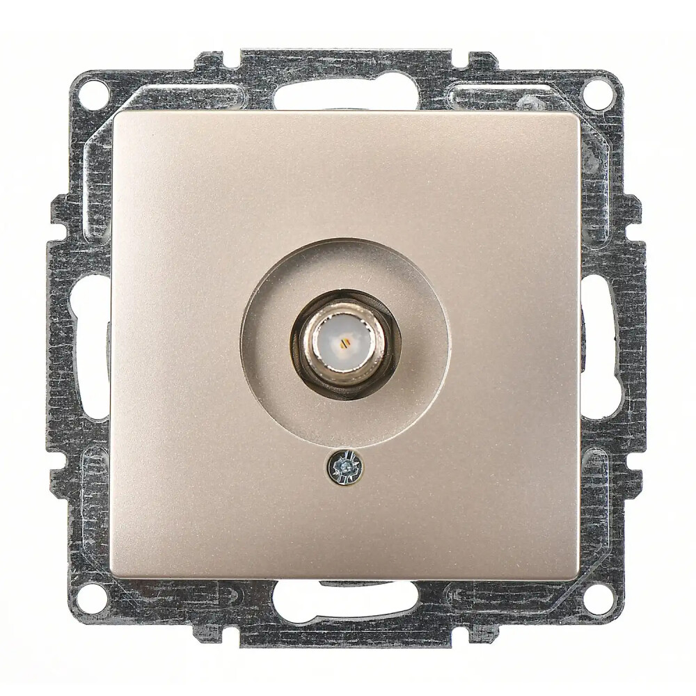 SAT socket, Single, M.Beige - Günsan Elektrik